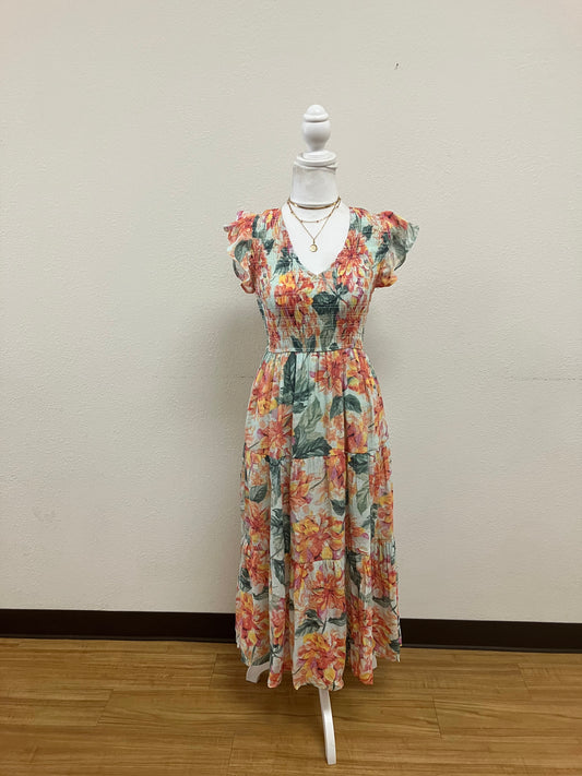 Clementine floral Midi Dress